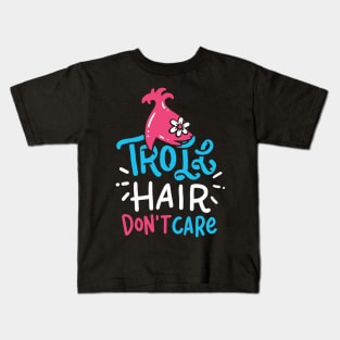 Hairdresser Shirt barber hair don't care Kids T-Shirt